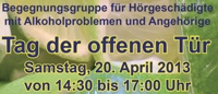 Tag der offenen Tr der Begegnungsgruppe fr hrgeschdigte Alkoholkranke