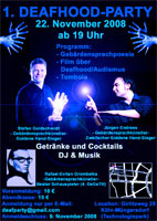 Plakat Deafhood-Party