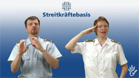 Streitkrftebasis mit Gebrdensprache