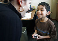 Michelle Tanner und Schüler mit Video-iPod