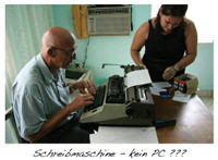 Schreibmaschine in Kuba