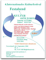 Plakat 'Kultur ohne Worte'