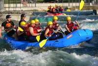 Erster Gehrlosenverein im Wildwasserrafting-Park