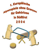 1. Europischen Alpenspiele ohne Grenzen fr Gehrlose in Sdtirol 2004