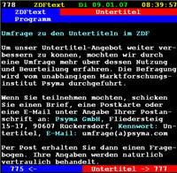 Videotext ZDF Umfrage