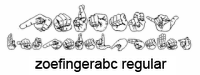 Traditionelles Fingeralphabet